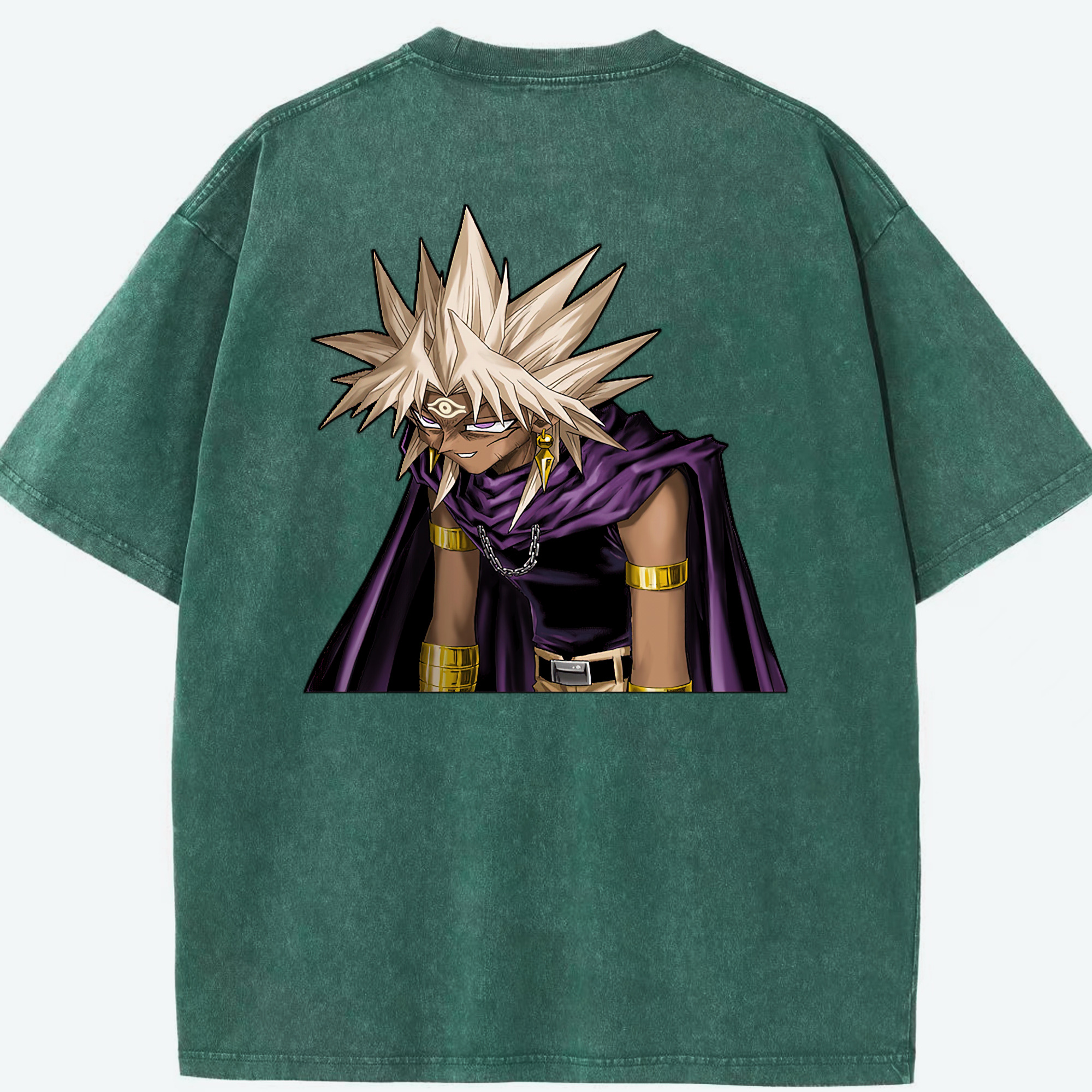 （画像用） 遊☆戯☆王 Yu-Gi-Oh! 綿100% ヴィンテージ風 半袖Tシャツ（背面プリント）